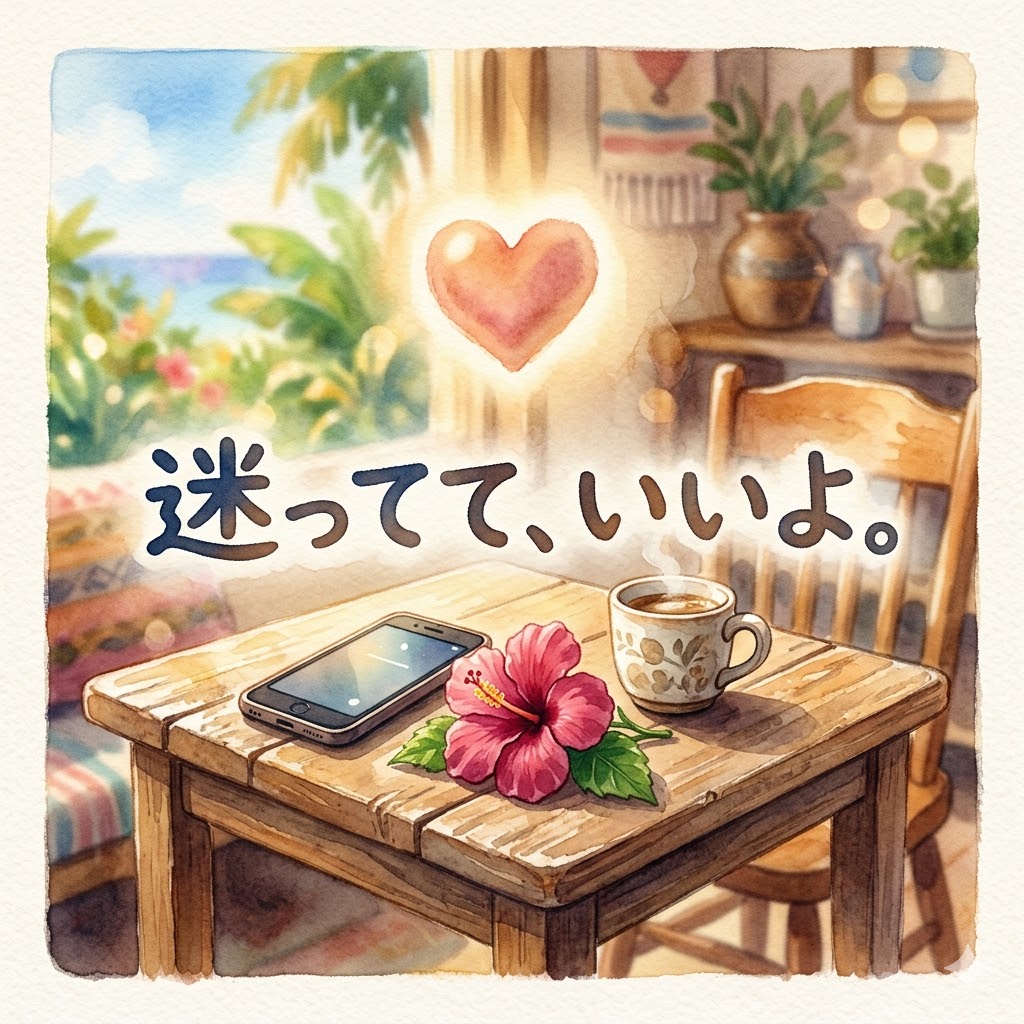 スマホとハートのシンプルなイラスト