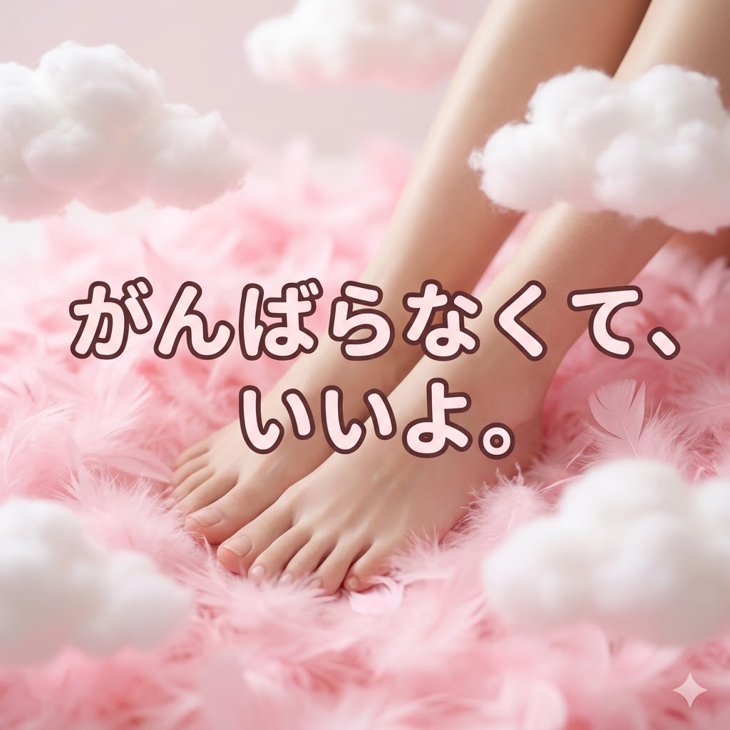 ふわふわの羽の上でリラックスする様子。