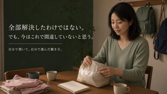 平日の昼の副業を終えて夕方にいつもの家庭生活へ戻る32歳のお母さん