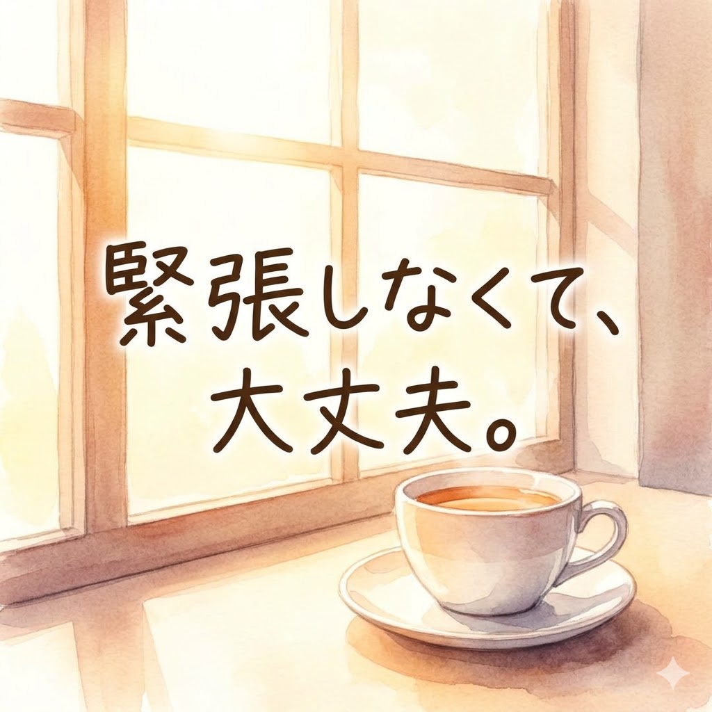 温かなカフェの窓辺。共感と安心のビジュアル。