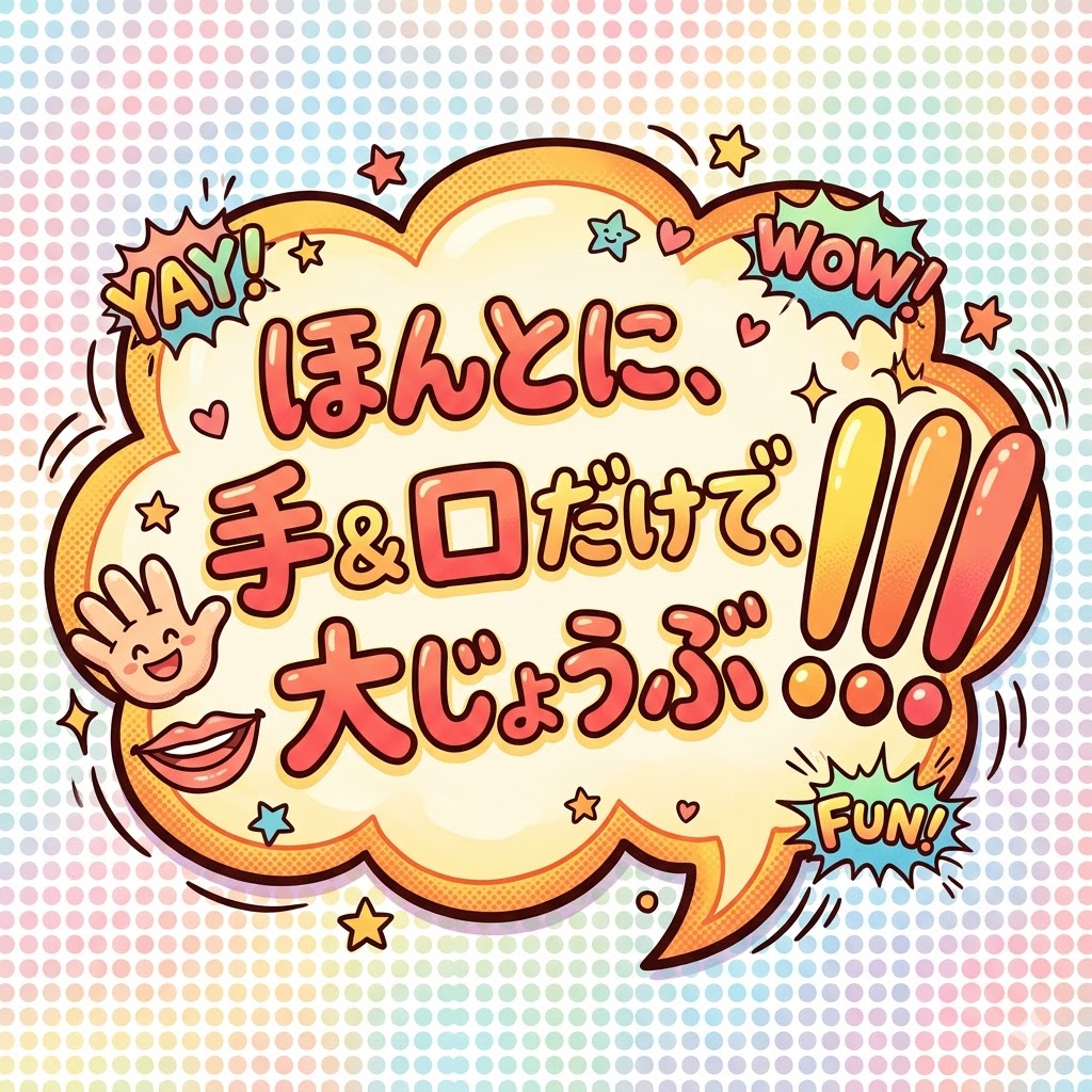 ほんとに、手だけで、大じょうぶ！