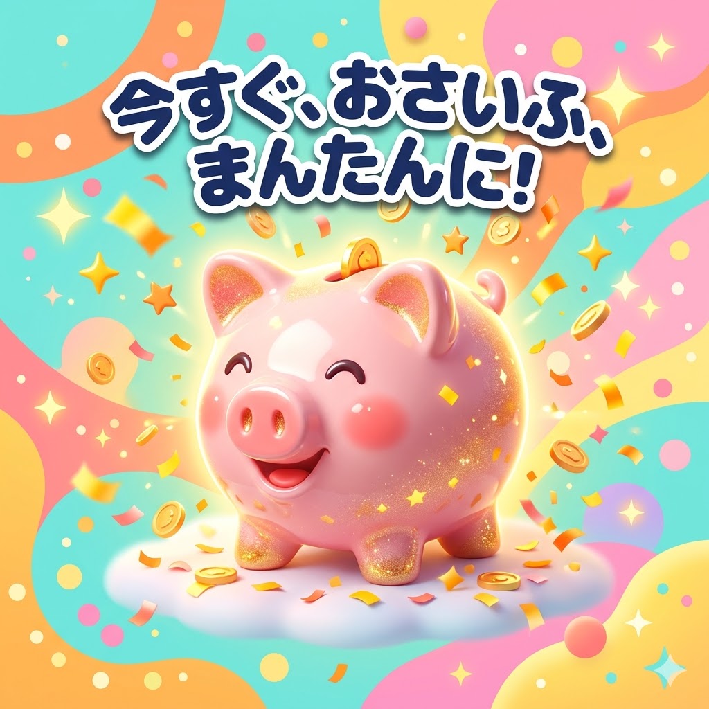 今すぐ、おさいふ、まんたんに！