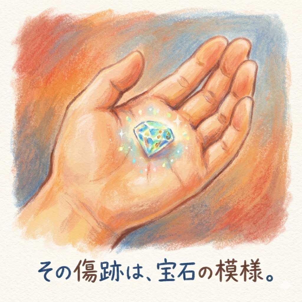 傷跡も、過去も。すべては貴女が「今日まで生き抜いた」勲章です。
